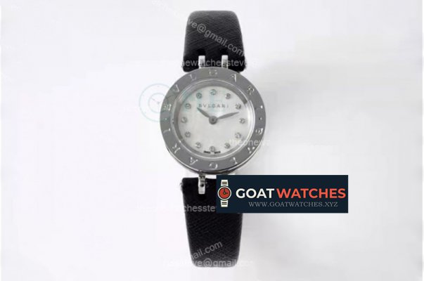 Bvlgari - B ZERO 23mm SS/LE White/Dia Swiss Qua