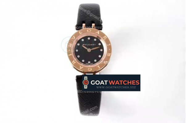 Bvlgari - B ZERO 23mm RG/LE Black/Dia Blk Swiss Qua