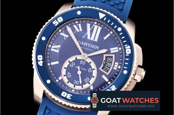 Cartier - Cartier De Calibre Diver Bleu RG/RU Blue MY8205