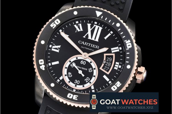 Cartier - Calibre de Cartier DLC/RG/RU Blk JJF 1:1 Asia 23J Mod