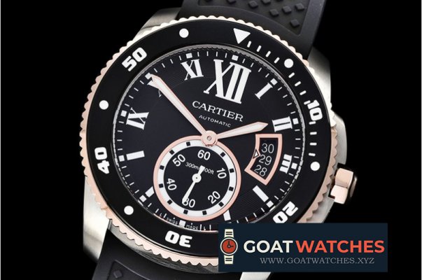 Cartier - Calibre de Cartier RG/SS/RU Blk JJF 1:1 Asia 23J Mod