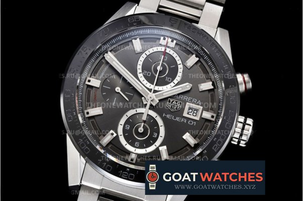 Tag Heuer - Carrera Cal. Heuer 01 SS/SS Grey XF A1887 Chrono