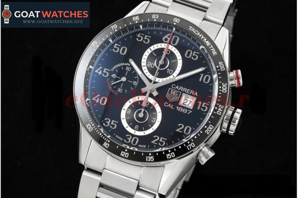 Tag Heuer - Carrera Heuer 43mm SS/SS Black/Num V6F A1887