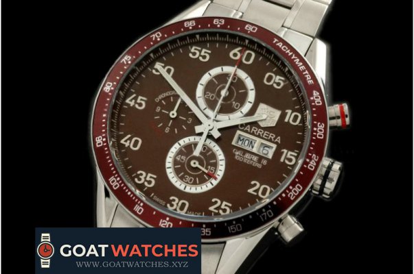 Tag Heuer - Carrera 2008 Chrono SS Brown Jap Quartz Chrono