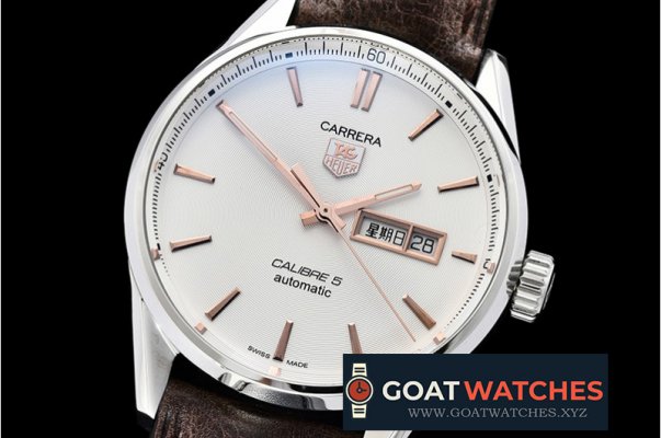 Tag Heuer - Carrera Calibre 5 Automatic SS/LE Wht/R ANF Asia 2824