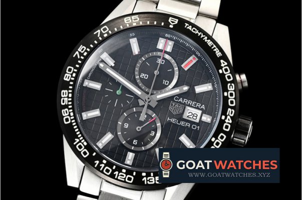 Tag Heuer - Carrera Heuer 01 SS/SS Black/Stick VK Quartz