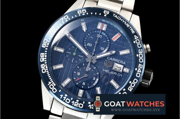 Tag Heuer - Carrera Heuer 01 SS/SS Blue/Stick VK Quartz