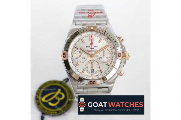 Breitling Chronomat B01 White SS/SS 42mm GF Asia-7750