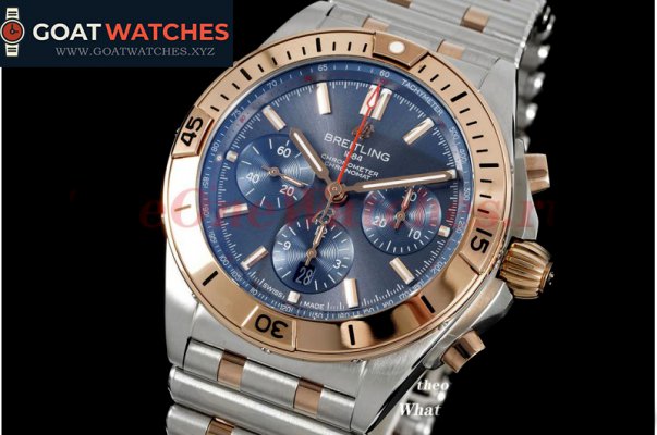 Breitling - Chronomat B01 42MM RG/SS Blue/Stk TF A7750