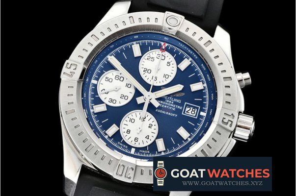 Breitling - Colt 44mm Chronograph Automatic SS/RU Blue/Stk A7750