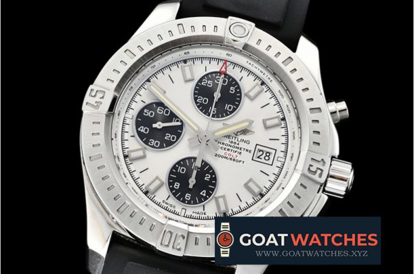 Breitling - Colt 44mm Chronograph Automatic SS/RU Wht/Stk A7750