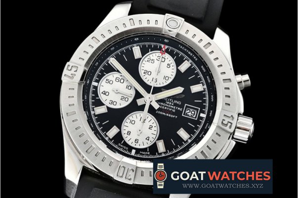 Breitling - Colt 44mm Chronograph Automatic SS/RU Black/Stk A7750