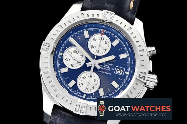 Breitling - Colt 44mm Chronograph Automatic SS/LE Blue/Stk A7750