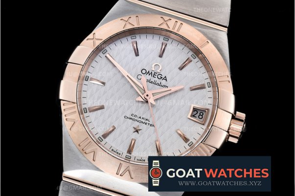 Omega - Constellation Co-Axial 38mm RG/SS White VSF Asia 8500