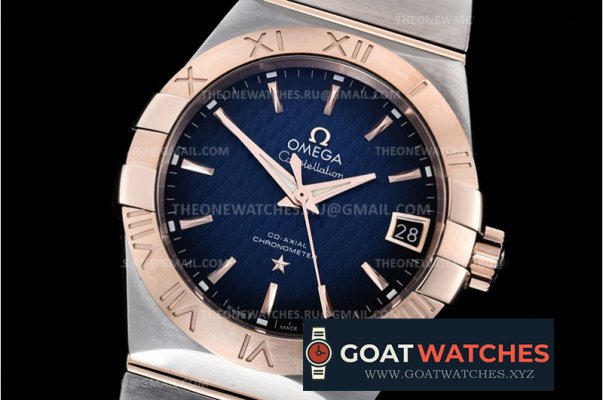 Omega - Constellation Co-Axial 38mm RG/SS Blue VSF Asia 8500