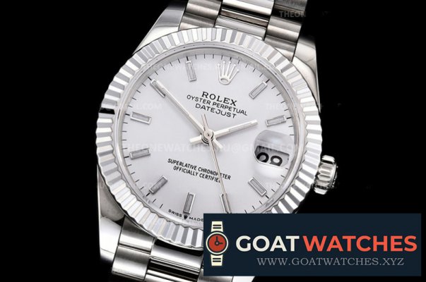 ROLEX - DATEJUST - LADY 31mm Pres Flt SS/SS Wht Stk BP A2824