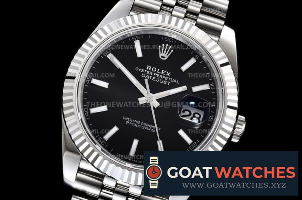 Rolex - DJ2 41mm Jub Flt 904L SS/SS Blk/Stk V3 ARF Asia2824