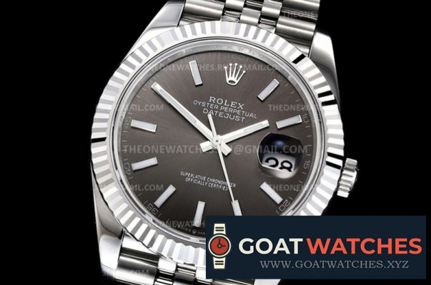 Rolex - DJ2 41mm Jub Flt 904L SS/SS Grey/Stk V3 ARF Asia 2824