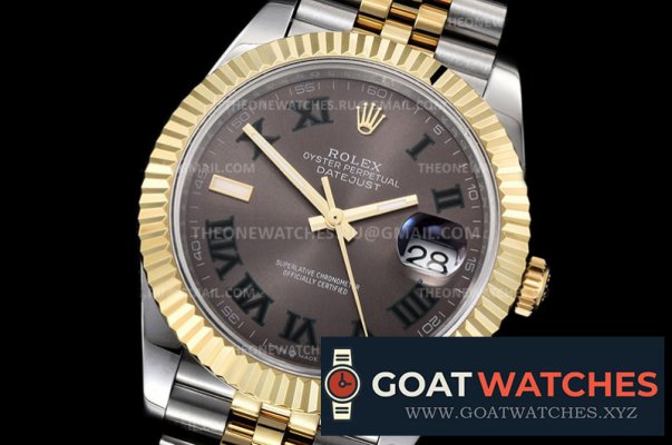 Rolex - DJ2 41mm Jub Flt 904L Wrp YG/SS D-Grey/Rmn GMF A3235