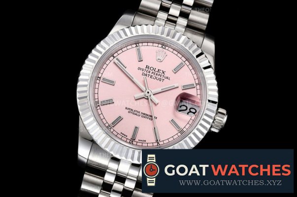 ROLEX - DATEJUST - LADY 31mm Jub Flt 904L SS/SS Pink/Stk GMF A2824