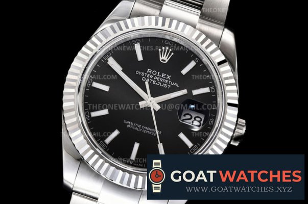 Rolex - DJ2 41mm Oys Flt 904L SS/SS Black/Stk V3 ARF A2824