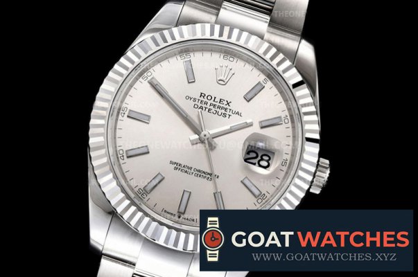 Rolex - DJ2 41mm Oys Flt 904L SS/SS SilvWht/Stk V3 ARF A2824