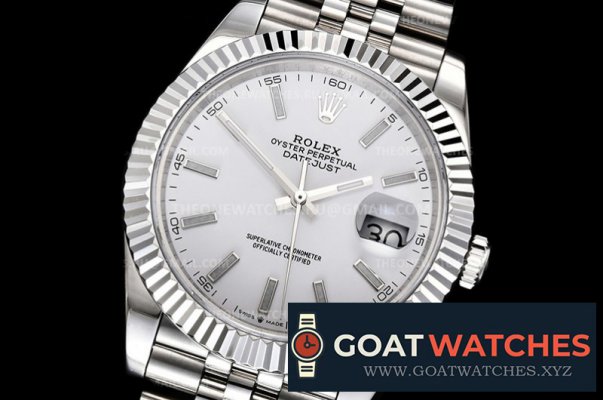 Rolex - DJ2 41mm Jub Flt SS/SS P-Wht/Stk BPF Asia 3235 Mod