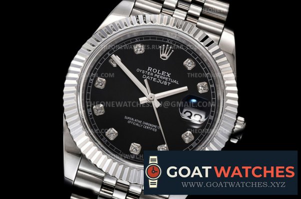 Rolex - DJ2 41mm Jub Flt SS/SS Black/Diam BPF Asia 3235 Mod