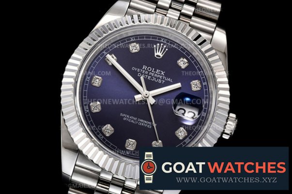 Rolex - DJ2 41mm Jub Flt SS/SS Blue/Diam BPF Asia 3235 Mod