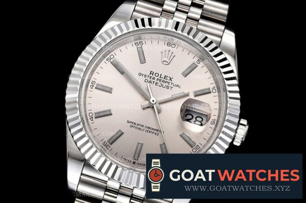 Rolex - DJ2 41mm Jub Flt SS/SS SilvWht/Stk BPF Asia 3235 Mod