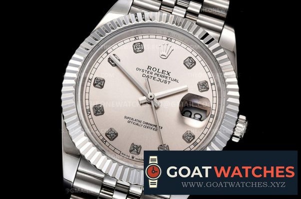 Rolex - DJ2 41mm Jub Flt SS/SS SilvWht/Dia BPF Asia 3235 Mod