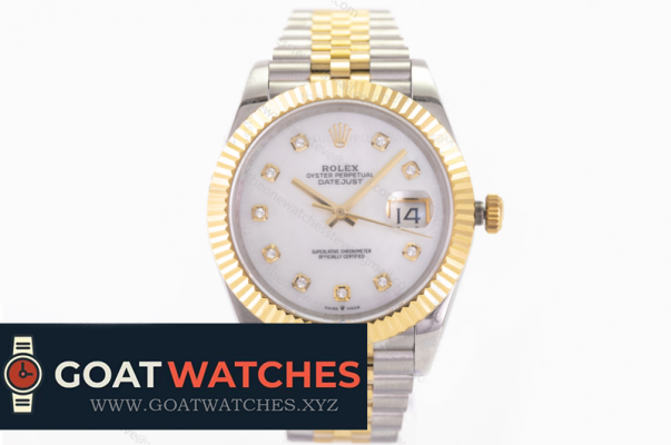 Rolex - DJ2 41mm Jub Flt 904L Wrp YG/SS SilvWht/Stk GMF A3235