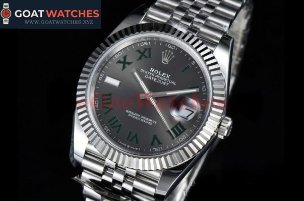 Rolex - Datejust 41mm Jubilee 904L Gray Wimbledon SS/SS Clean S3235