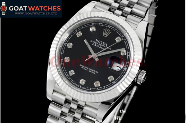 Rolex - Datejust 126334 41mm Jubilee 904L Black/Diams SS/SS JVS VS3235