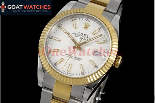 Rolex - Datejust 126333 41MM Oyster 904L White/Stk YG/SS GMF VR3235