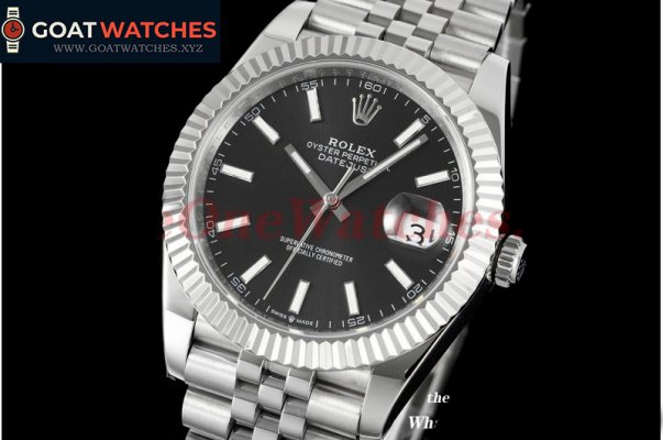 Rolex - Datejust 41mm Black/Stk SS/SS Jubilee 904L DIW A3235