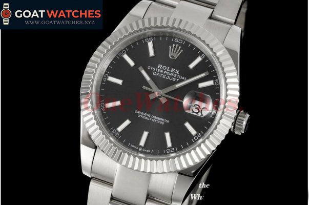 Rolex - Datejust 41mm Black/Stk SS/SS Oyster 904L DIW A3235