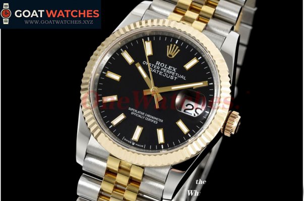 Rolex - Datejust 126233 36MM Jub 904L Black/Stk YG/SS Wrapped GMF A2836