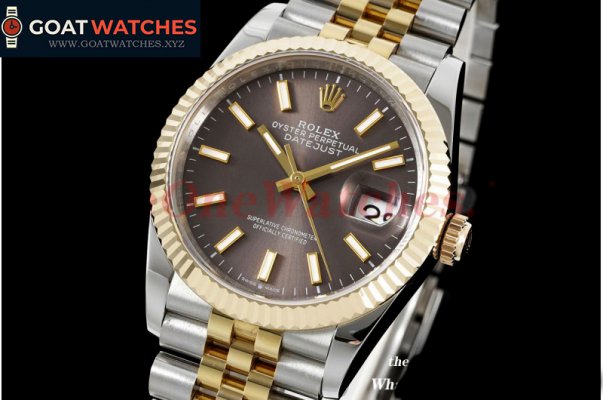 Rolex - Datejust 126233 36MM Jub 904L Brown/Stk YG/SS Wrapped GMF A2836