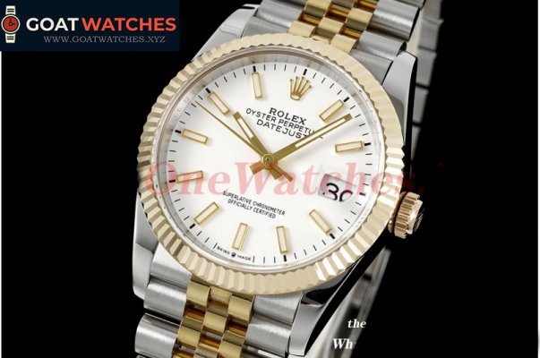 Rolex - Datejust 126233 36MM Jub 904L White/Stk YG/SS Wrapped GMF A2836