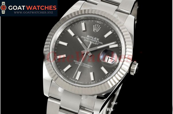 Rolex - Datejust 126334 41mm Oyster 904L SS/SS Grey/Stk Clean S3235