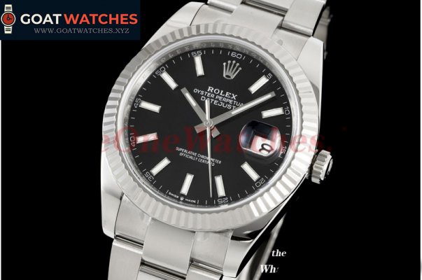 Rolex - Datejust 126334 41mm Oyster 904L SS/SS Black/Stk Clean S3235