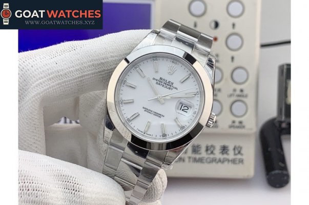 Rolex - Datejust 126300 41mm Oyster 904L SS/SS White/Stk VSF VS3235