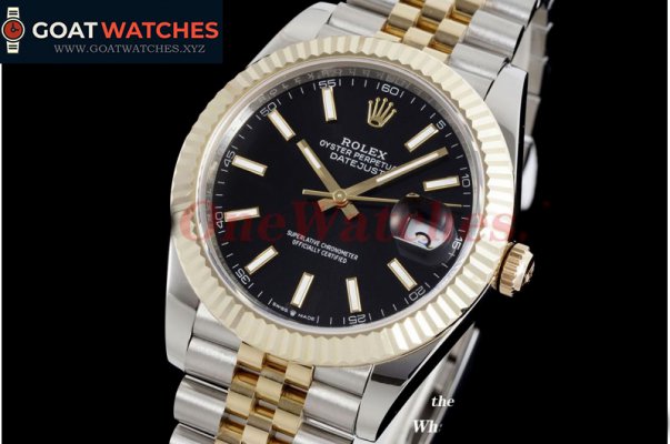 Rolex - Datejust 126231 36MM Jub 904L Black/Stk SS/RG Wrapped GMF VR3235