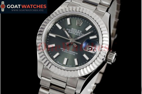 Rolex - Datejust ladies 28MM President Bracelet 904L Green/Stk SS/SS GMF A2671