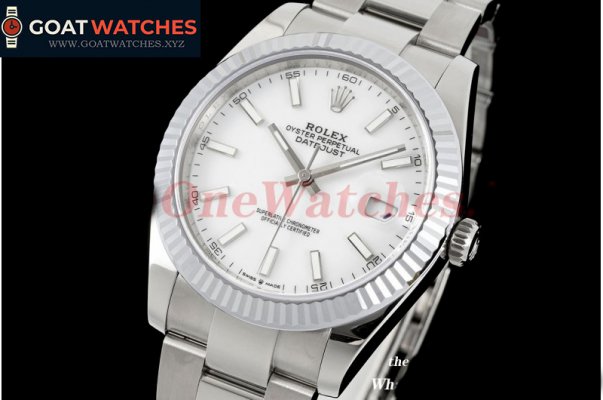 Rolex - Datejust 41mm Oyster Flt 904L SS/SS White/Stk VSF VS3235