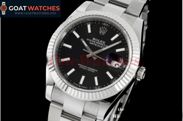 Rolex - Datejust 41mm Oyster Flt 904L SS/SS Black/Stk VSF VS3235