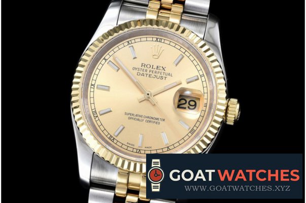 Rolex - DateJust Gold Stick YG/TT Jub BP Asia 2836