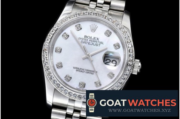 Rolex - DateJust MOP White Diam Jub SS BP Asia 2836