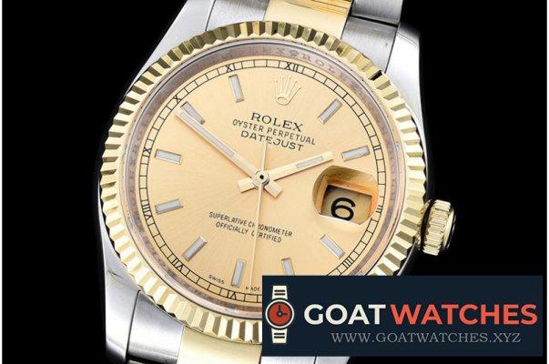 Rolex - DateJust Mens 36mm YG/SS Oyst BP Asia 2836